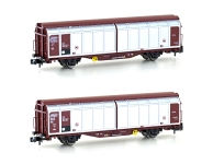 Hobbytrain H24653 - N - 2-tlg. Set Schiebewandwagen, DR, Ep. IV-V